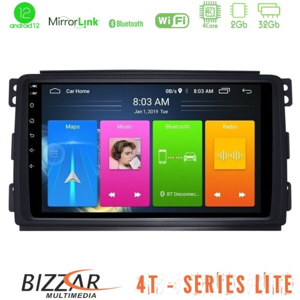 Bizzar 4T Series Smart 451 4Core Android12 2+32GB Navigation Multimedia Tablet 9"