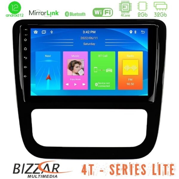 Bizzar 4T Series VW Scirocco 2008-2014 4Core Android12 2+32GB Navigation Multimedia Tablet 9" (μαύρο γυαλιστερό)
