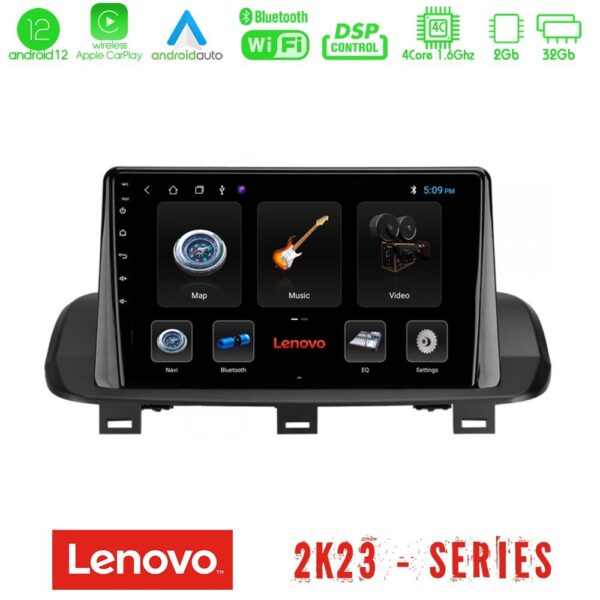 Lenovo Car Pad Nissan Qashqai J12 & X-Trail T33 4Core Android12 2+32GB Navigation Multimedia Tablet 10"