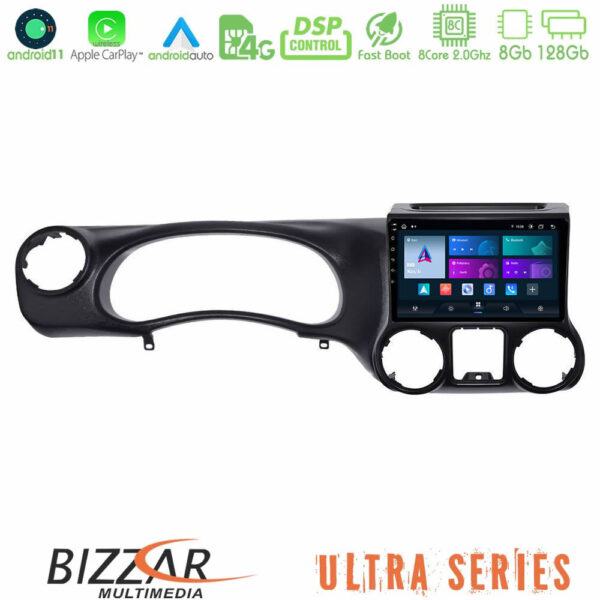 Bizzar Ultra Series Jeep Wrangler 2011-2014 8Core Android11 8+128GB Navigation Multimedia Tablet 9"
