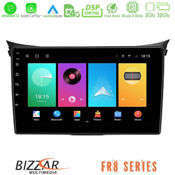 Bizzar FR8 Series Hyundai i30 2012-2017 8Core Android13 2+32GB Navigation Multimedia Tablet 9"