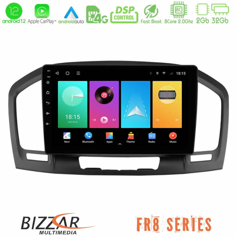 Bizzar FR8 Series Opel Insignia 2008-2013 8core Android12 2+32GB Navigation Multimedia Tablet 9"