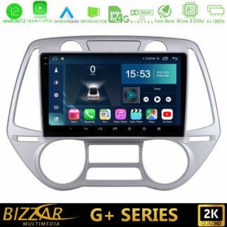 Bizzar G+ Series Hyundai i20 2009-2012 Auto A/C 8core Android12 6+128GB Navigation Multimedia Tablet 9"