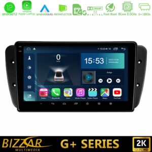 Bizzar G+ Series Seat Ibiza 2008-2012 8Core Android12 6+128GB Navigation Multimedia Tablet 9"