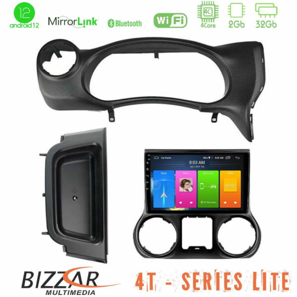 Bizzar 4T Series Jeep Wrangler 2014-2017 4core Android12 2+32GB Navigation Multimedia Tablet 9"