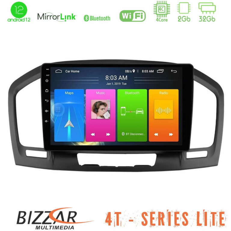 Bizzar 4T Series Opel Insignia 2008-2013 4core Android12 2+32GB Navigation Multimedia Tablet 9"