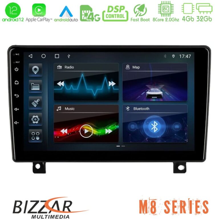 Bizzar M8 Series Opel Astra H 4Core Android12 4+32GB Navigation Multimedia Tablet 9" (dashboard version)