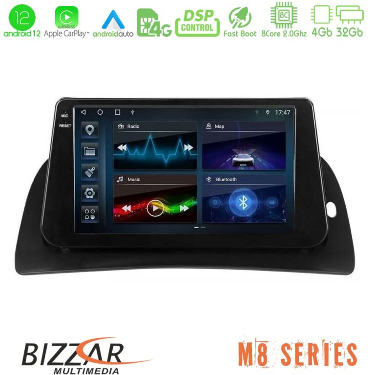 Bizzar M8 Series Renault Kangoo 2015-2018 8Core Android12 4+32GB Navigation Multimedia Tablet 9"