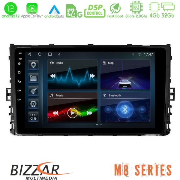 Bizzar M8 Series VW MQB 2017-> 8core Android12 4+32GB Navigation Multimedia 9"