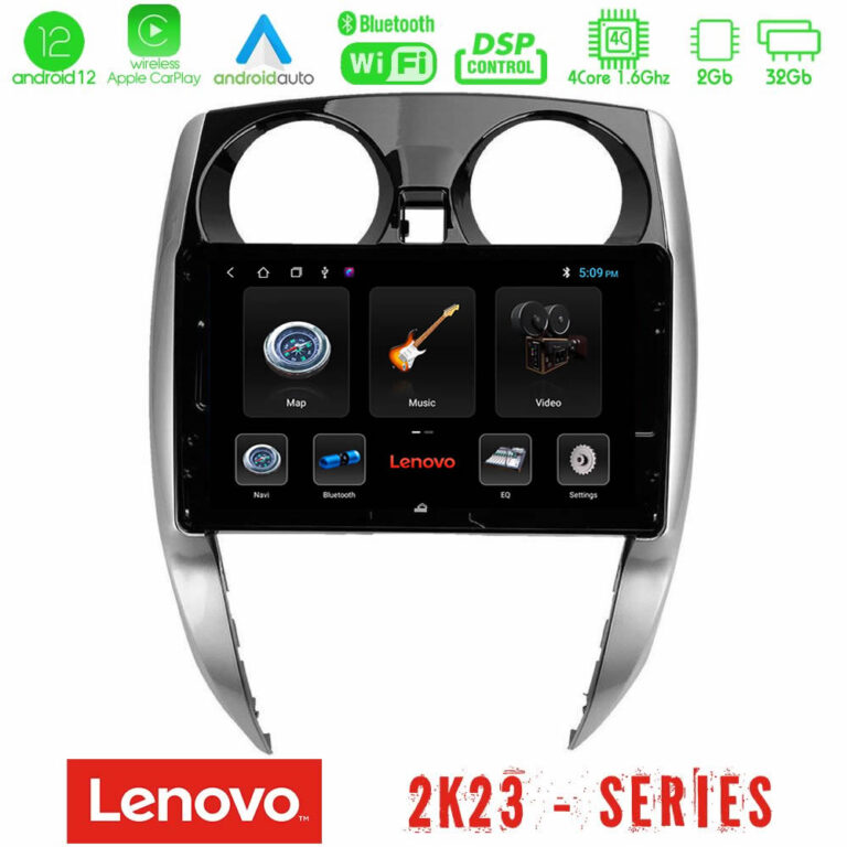 Lenovo Car Pad Nissan Note 2013-2018 4core Android12 2+32GB Navigation Multimedia Tablet 10"