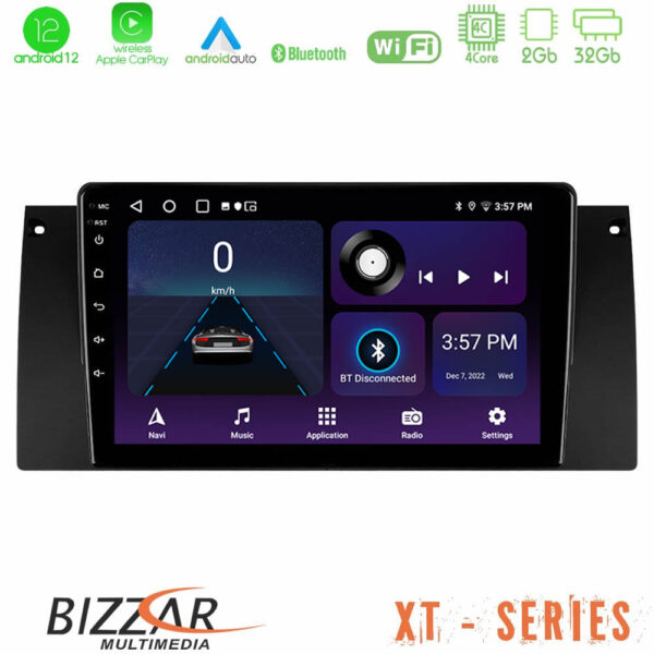 Bizzar XT Series BMW 5 Series (E39) / X5 (E53) 4Core Android12 2+32GB Navigation Multimedia Tablet 9"