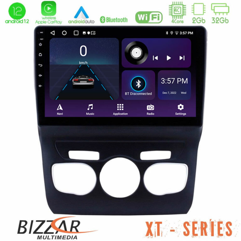 Bizzar XT Series Citroen C4L 4Core Android12 2+32GB Navigation Multimedia Tablet 10"