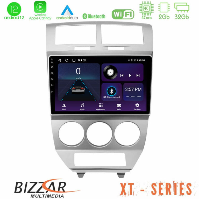 Bizzar XT Series Dodge Caliber 2006-2011 4Core Android12 2+32GB Navigation Multimedia Tablet 10"