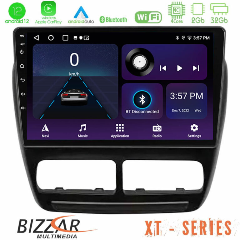 Bizzar XT Series Fiat Doblo / Opel Combo 2010-2014 4Core Android12 2+32GB Navigation Multimedia Tablet 9"