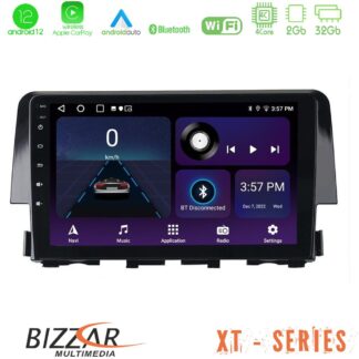 Bizzar XT Series Honda Civic 2016-2020 4Core Android12 2+32GB Navigation Multimedia 9"