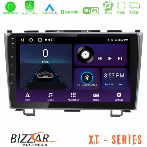 Bizzar XT Series Honda CRV 4Core Android12 2+32GB Navigation Multimedia Tablet 9"