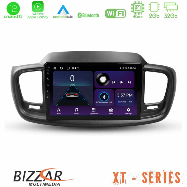 Bizzar XT Series Kia Sorento 2018-2021 4Core Android12 2+32GB Navigation Multimedia Tablet 9"