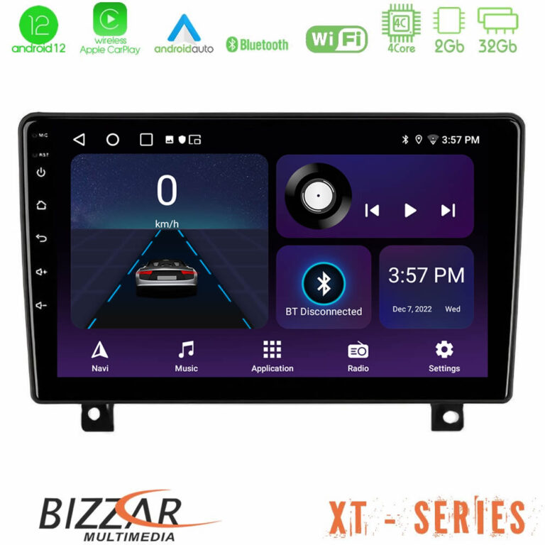 Bizzar XT Series Opel Astra H 4Core Android12 2+32GB Navigation Multimedia Tablet 9" (dashboard version)