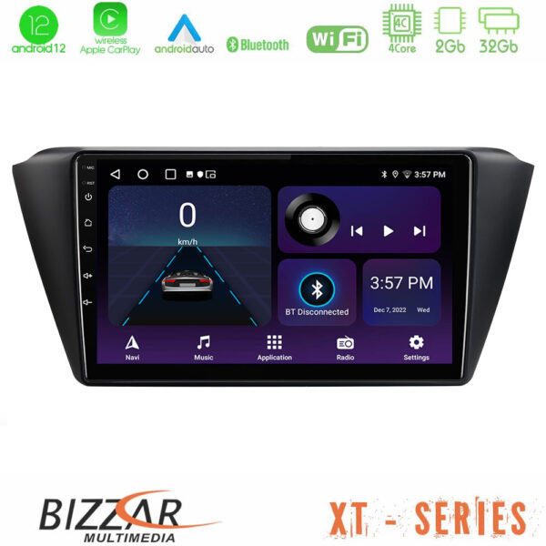Bizzar XT Series Skoda Fabia 2015-2021 4Core Android12 2+32GB Navigation Multimedia Tablet 9"