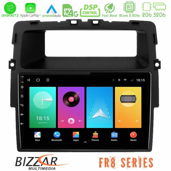 Bizzar FR8 Series Renault/Nissan/Opel 8Core Android12 2+32GB Navigation Multimedia Tablet 10″
