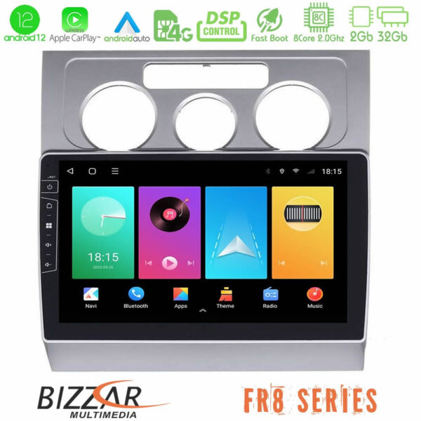 Bizzar FR8 Series VW Touran 2003-2011 8Core Android13 2+32GB Navigation Multimedia Tablet 10"
