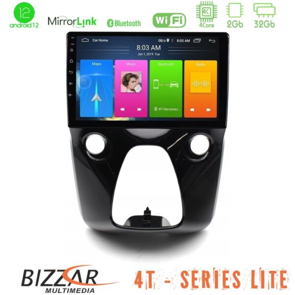 Bizzar 4T Series Toyota Aygo | Citroen C1 | Peugeot 108 4Core Android12 2+32GB Navigation Multimedia Tablet 10"