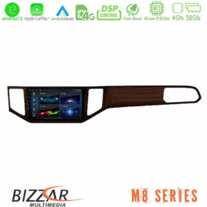 Bizzar M8 Series VW Sportsvan 2014-2020 8Core Android12 4+32GB Navigation Multimedia Tablet 9" (Ξύλινη απόχρωση)