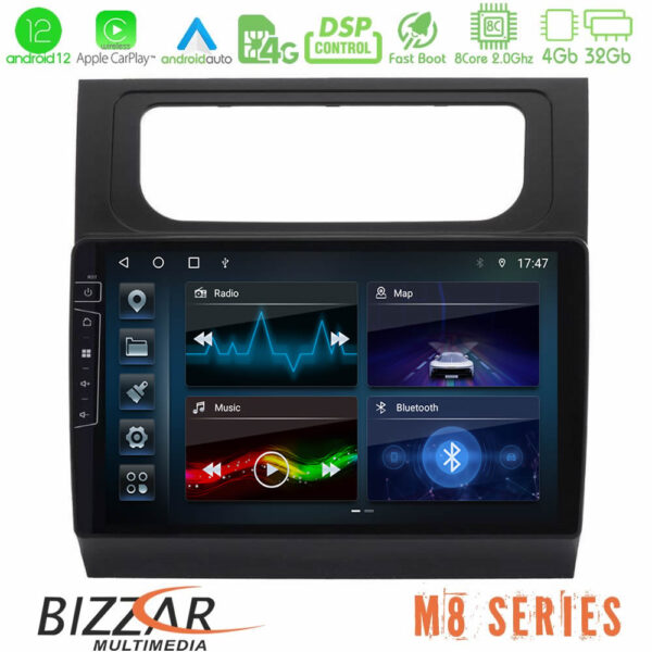Bizzar M8 Series VW Touran 2011-2015 8Core Android12 4+32GB Navigation Multimedia Tablet 10"