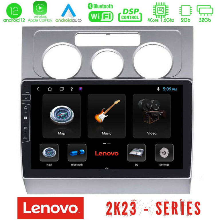 Lenovo Car Pad VW Touran 2003-2011 4core Android12 2+32GB Navigation Multimedia Tablet 10"