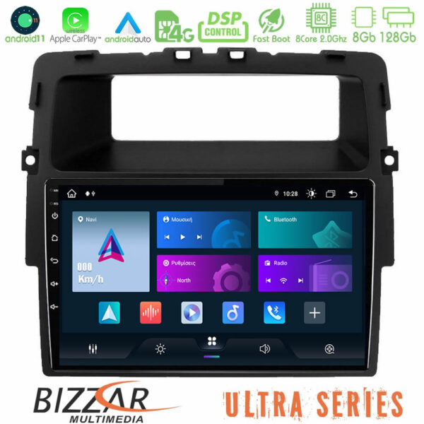 Bizzar Ultra Series Renault/Nissan/Opel 8Core Android11 8+128GB Navigation Multimedia Tablet 10″