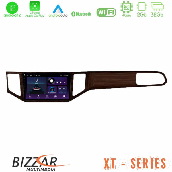 Bizzar XT Series VW Sportsvan 2014-2020 4core Android12 2+32GB Navigation Multimedia Tablet 9" (Ξύλινη απόχρωση)