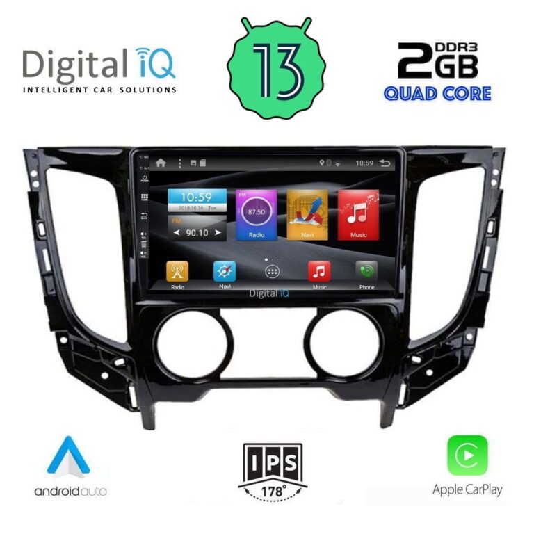 DIGITAL IQ BXH 3437_CPA A/C (9inc) MULTIMEDIA TABLET for MITSUBISHI L200 mod. 2015> με A/C - Image 2