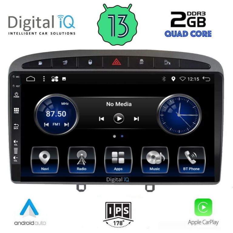 DIGITAL IQ BXH 3513_CPA (9inc) MULTIMEDIA TABLET for PEUGEOT 308 mod.2007-2012 - RCZ mod.2009-2015