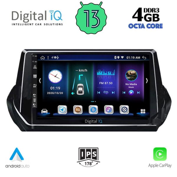 DIGITAL IQ BXD 6509_CPA (9inc) MULTIMEDIA TABLET for PEUGEOT 208 – 2008 mod. 2021>
