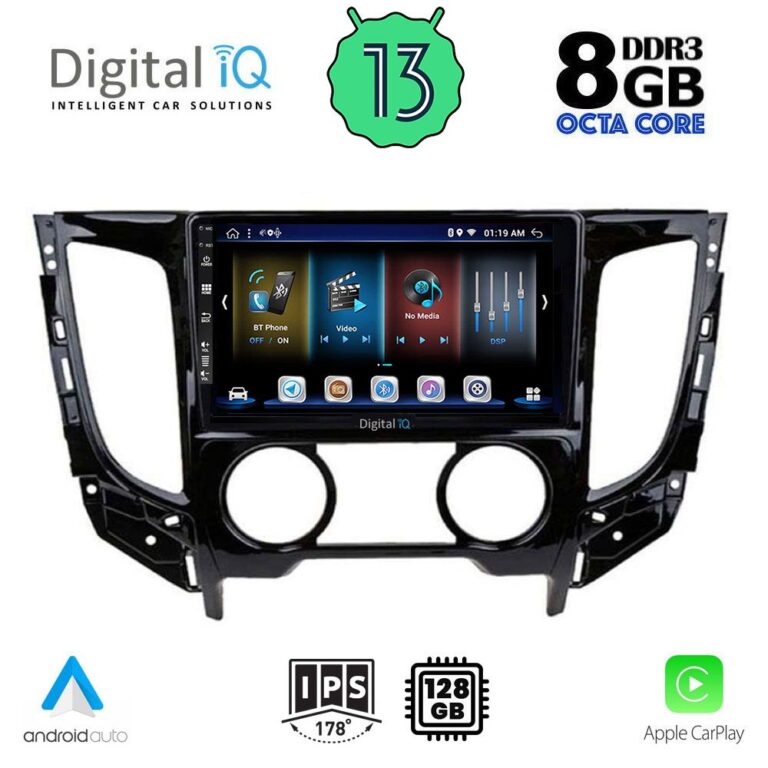 DIGITAL IQ BXD 8437_CPA A/C (9inc) MULTIMEDIA TABLET for MITSUBISHI L200 mod. 2015> με A/C - Image 2