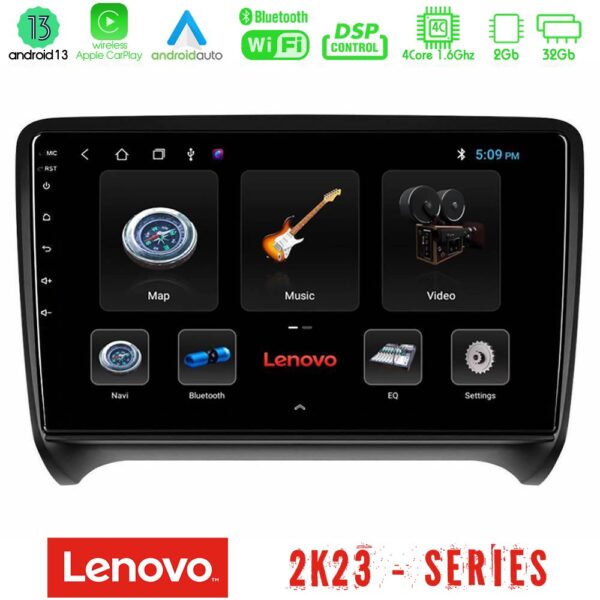 Lenovo Car Pad Audi TT B7 4Core Android 13 2+32GB Navigation Multimedia Tablet 9"