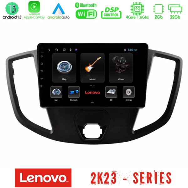 Lenovo Car Pad Ford Transit 2014-> 4core Android 13 2+32GB Navigation Multimedia Tablet 9"