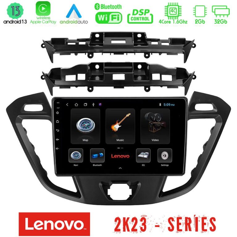 Lenovo Car Pad Ford Transit Custom/Tourneo Custom 4Core Android 13 2+32GB Navigation Multimedia Tablet 9"