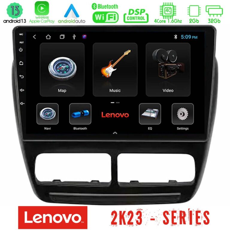 Lenovo Car Pad Fiat Doblo / Opel Combo 2010-2014 4Core Android 13 2+32GB Navigation Multimedia Tablet 9"