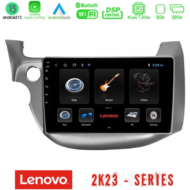 Lenovo Car Pad Honda Jazz 2009-2013 4Core Android 13 2+32GB Navigation Multimedia Tablet 10"