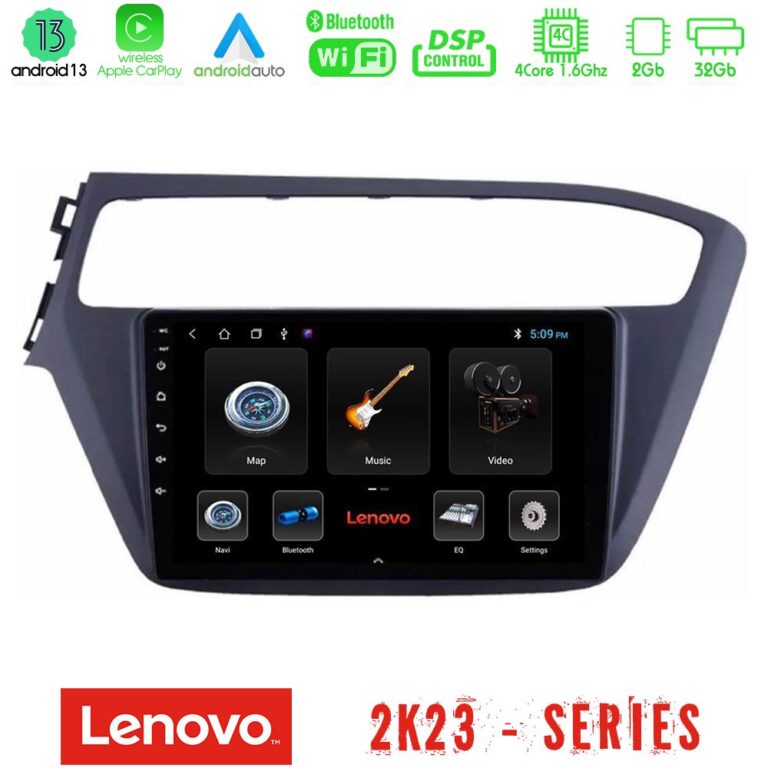 Lenovo Car Pad Hyundai i20 4Core Android 13 2+32GB Navigation Multimedia Tablet 9"