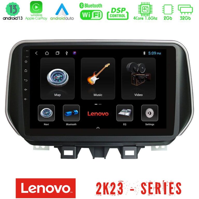 Lenovo Car Pad Hyundai ix35 4Core Android 13 2+32GB Navigation Multimedia Tablet 10"