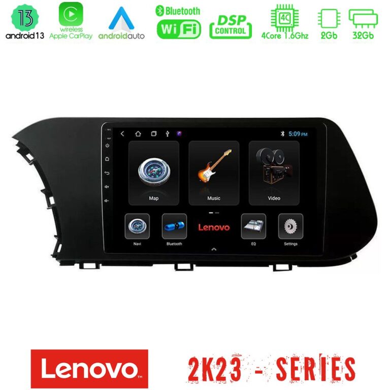 Lenovo Car Pad Hyundai i20 2021-2022 4Core Android 13 2+32GB Navigation Multimedia Tablet 10"