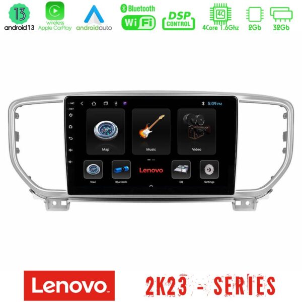 Lenovo Car Pad Kia Sportage 2018-2021 4Core Android 13 2+32GB Navigation Multimedia Tablet 9"