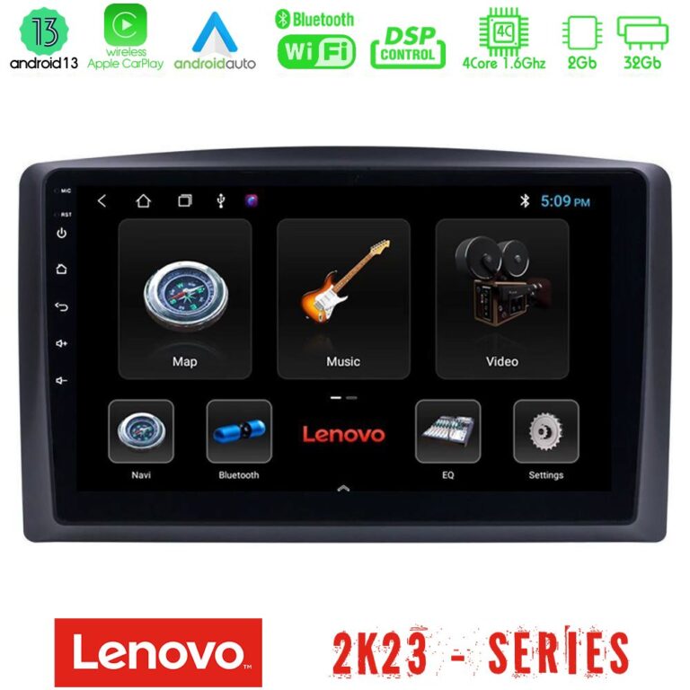 Lenovo Car Pad Mercedes Vito 2015-2021 4Core Android 13 2+32GB Navigation Multimedia Tablet 10"