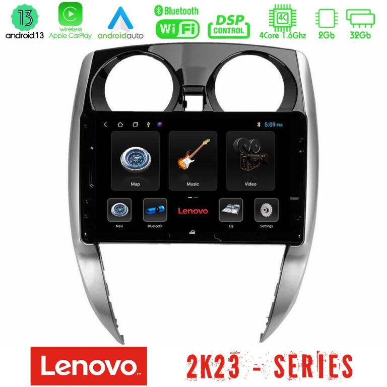 Lenovo Car Pad Nissan Note 2013-2018 4core Android 13 2+32GB Navigation Multimedia Tablet 10"