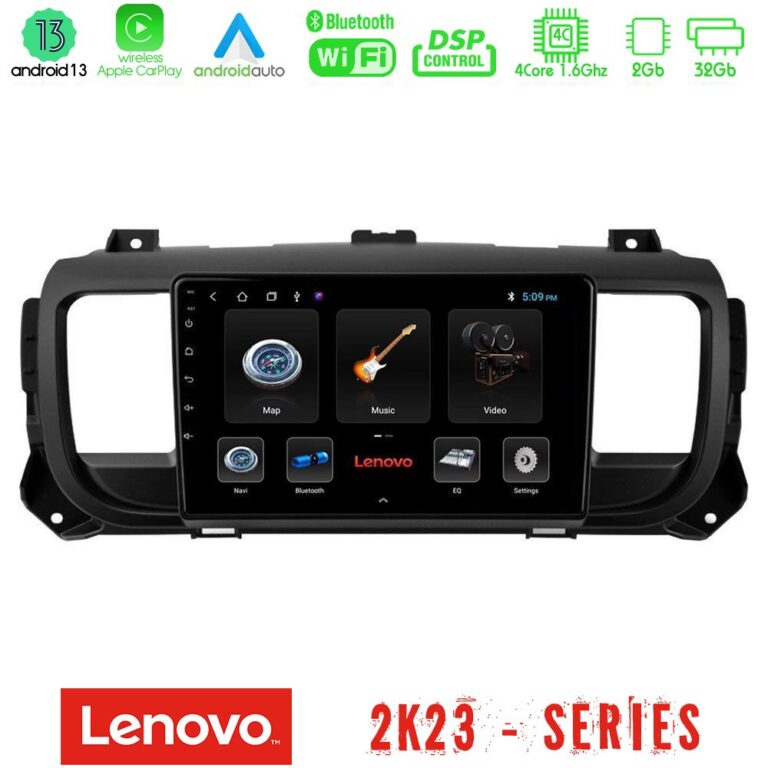 Lenovo Car Pad Citroen/Peugeot/Opel/Toyota 4Core Android 13 2+32GB Navigation Multimedia Tablet 9"