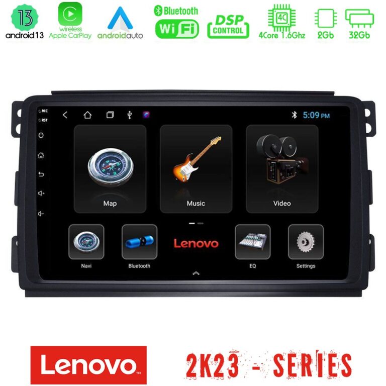 Lenovo Car Pad Smart 451 4Core Android 13 2+32GB Navigation Multimedia Tablet 9"