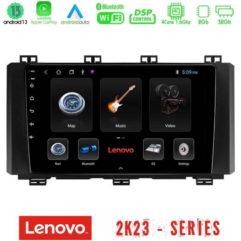 Lenovo Car Pad Seat Ateca 2017-2021 4Core Android 13 2+32GB Navigation Multimedia Tablet 9"