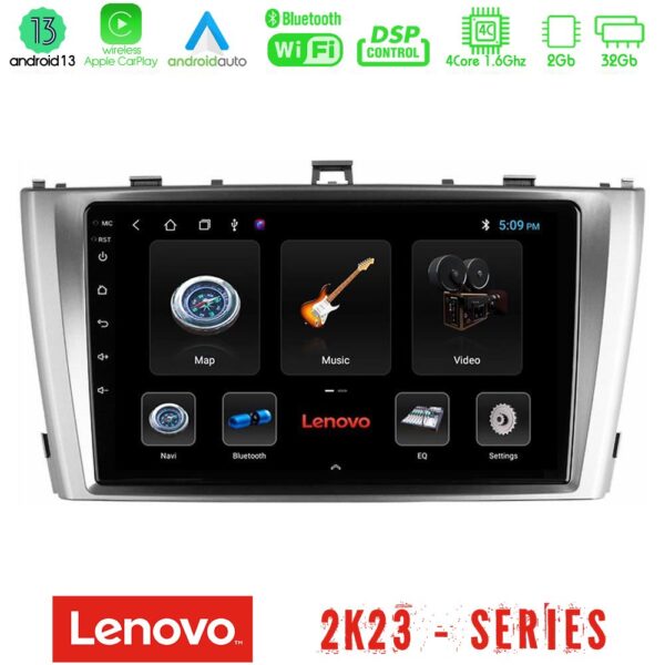 Lenovo Car Pad Toyota Avensis T27 4Core Android 13 2+32GB Navigation Multimedia Tablet 9"